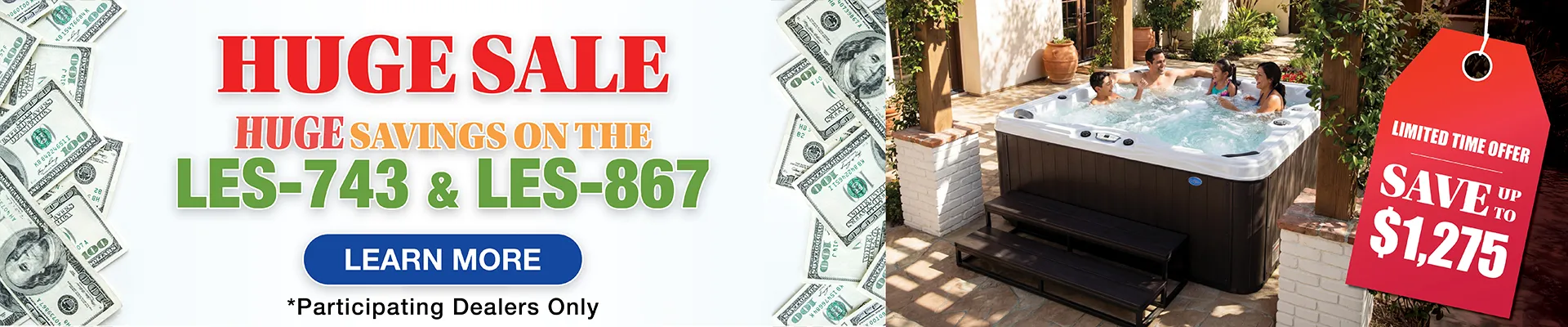 Calspas hot tub being used in a family setting - Waco